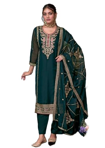 Costume indien en organza bleu pour rayonner lors de vos fêtes