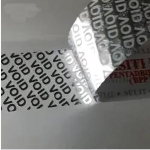 Image of Elysian Void Printed Hologram Stickers | Rectangular Shape | 30 x 20MM | Silver | Tamper Evident Void Security Seal Labels | Self Adhesive 3D Effect Stickers | 28 Labels per Sheet | 10 Sheets