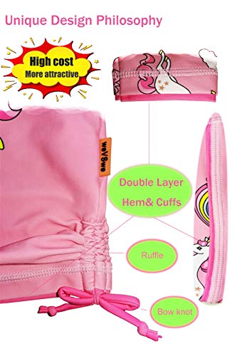 weVSwe Girls Rash Guard Swimsuit Rare Hem Cuffs Bathing Suit UPF 50+ Protection2