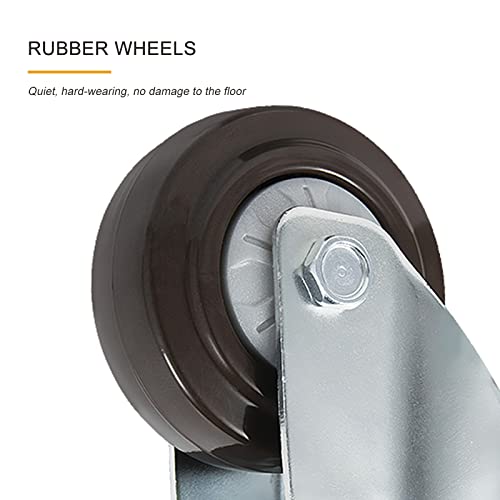 Roulettes robustes avec freins pour reparer un chariot de transport - 3