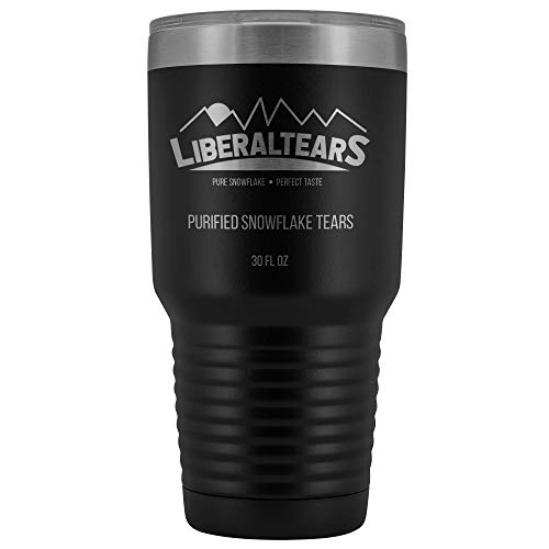 Liberal Tears Mountain Mug - Stainless Steel Travel Mug - 30 oz Insulated Tumbler - Conservative Political Gifts - Anti Liberal Merchandise