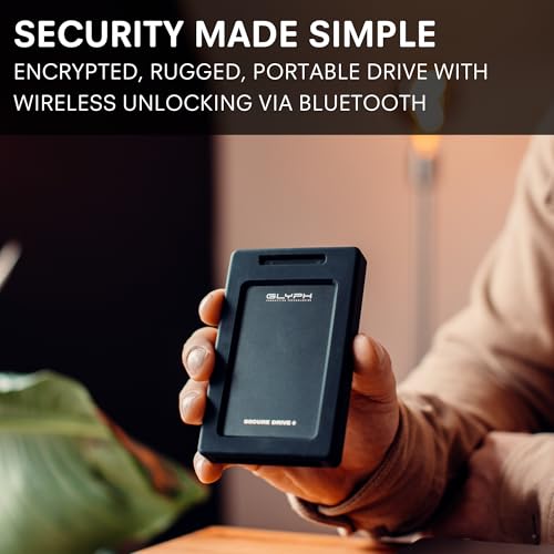 Glyph SecureDrive+ Professional Encrypted Rugged Mobile SSD with Bluetooth (4TB)