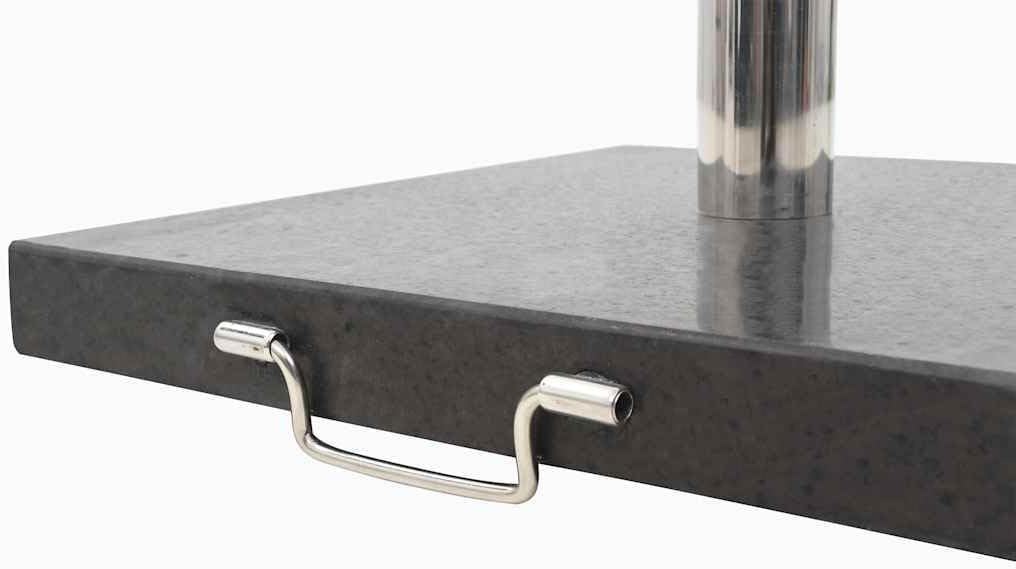 vidaXL 17.7 in X 17.7" Granite Parasol Base in Black