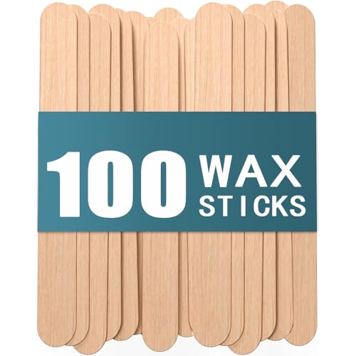 Wax Stick - 100 Waxing Sticks for Hair Removal, Eyebrow Wax Applicator, Popsicle Wax Spatula & Waxing Supplies PL-004