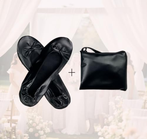 Custom Women's Foldable Flats Design Your Own Portable Ballet Flat Roll Up Slipper Shoes Personalized Add Text Dancing Shoes with Travel Pouch Bag4