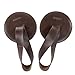 tocame, Set of 2 Army Cymbal Pads with Straps for Hands, Circular Cushions for Band Instrument, Full Grain Leather, Handmade, Bourbon Brown