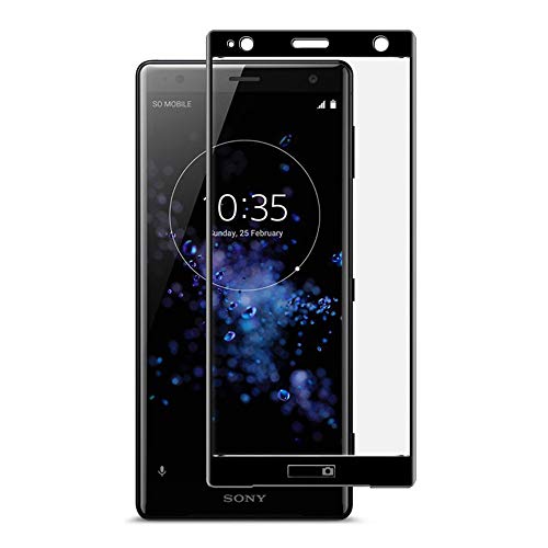 Sony XZ2 Tempered Glass Screen Protector, 2 Pack Case Friendly Real Curved Tempered Glass HD Clear Bubble Free 9H Hardness Tempered Glass for Sony Xperia XZ2, [Anti Scratch] [Anti-Fingerprint]