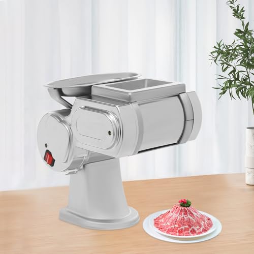 3 in 1 Electric Meat Cutter Machine, 2.5mm Blade 1400r/min Electric Meat Slicer cutting raw meat sliced fish vegetables for kitchens, restaurants, supermarkets, meat markets