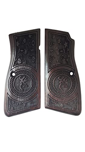 Plaquettes Browning HP 14 en noyer de qualité supérieure fabriquées à la main