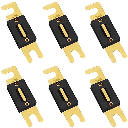 Smseace 6Pcs 300A Anl Fuse Pure Copper Anl Inline Fuses 32V For Car, Trucks, Boat Anl-300A #TOP2