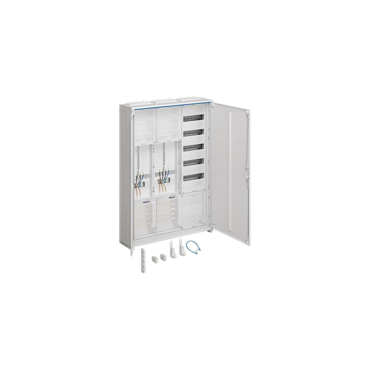 Hager ZB332P25 Aufputz-Komplettschrank, Kunststoff, Weiß, 820 × 1100 × 80 mm