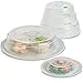 VonShef Set of 5 Ventilated Microwave Plate Dish Covers Mixed Sizes Dishwasher Safe