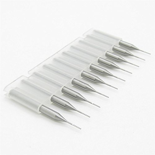3.175Mm Carbide End Mill Engraving Bits Cnc Pcb Machinery 0.5Mm Cutting Pack Of 10 #TOP3