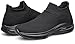 DOUSSPRT Womens Walking Shoes Sock Casual Ladies Fashion Sneakers Comfortable Slip On Air Cushion Platform Allblack 9