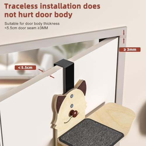 Árbol para gato de puerta colgante madera sólida 4 niveles miniatura 7