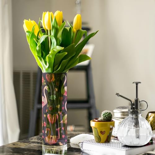 Vase en plastique incassable flamants roses pour centre de table sans risque - 6