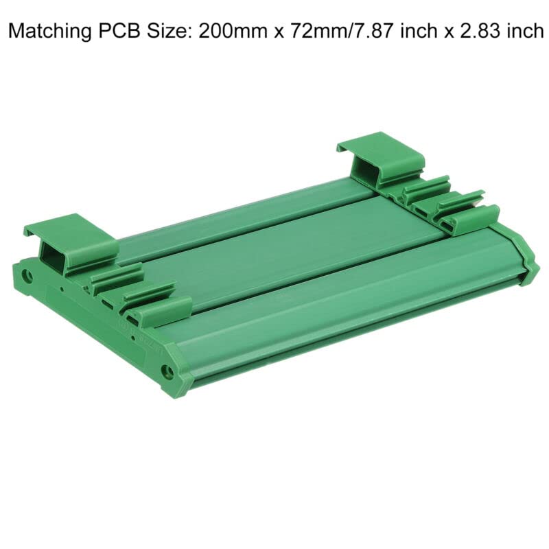 Tool parts DIN Rail Mount for Carrier for 200mm x 72mm PCB - Housing - Bracket - for Green