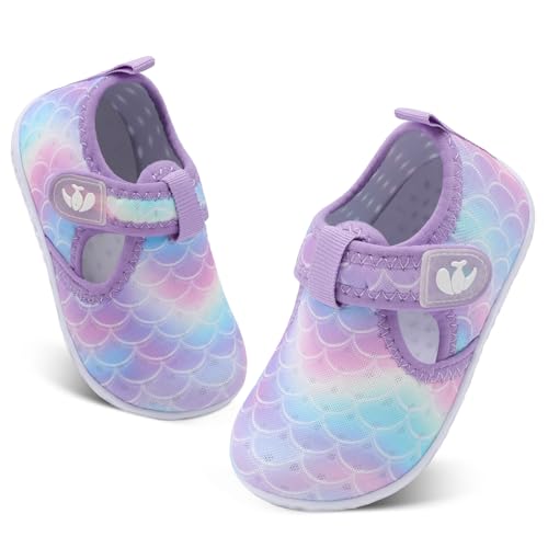 Image of FEETCITY Boys Girls Water Shoes Kids Aqua Socks Quick Dry Barefoot for Beach Swimming Pool