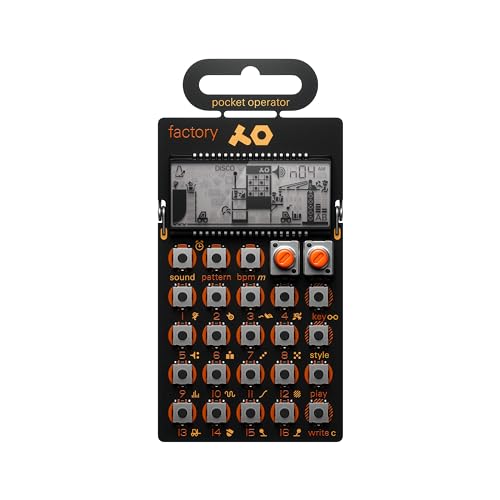 Teenage Engineering Pocket Operator PO-16 Factory, Lead Synthesizer for Keys Melodies. Sequencer with Parameter Locks, Play Styles & Punch-in Effects