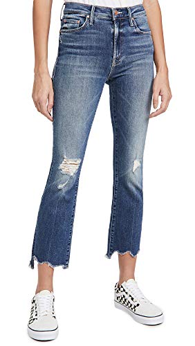 Mother Women's The Insider Crop Step Chew Jeans, Dancing On Coals, Blue, 29 #TOP3