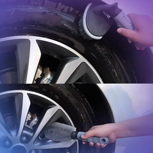 Image of iWagon- 3 Pcs Bike Chain Cleaner Car Tyre Cleaning Wheel Tire Rim Scrub Brush,Chain Brush Wash Useful Car Truck Motorcycle Bike Washing Cleaning Tool