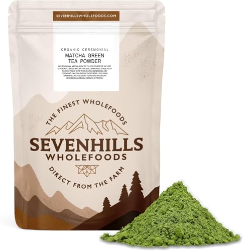 Sevenhills Wholefoods Organic Japanese Ceremonial Matcha 200g, from Uji, Kyoto, Japan, Green Tea Powder, for Hot & Cold Drinks, Lattes, Smoothies
