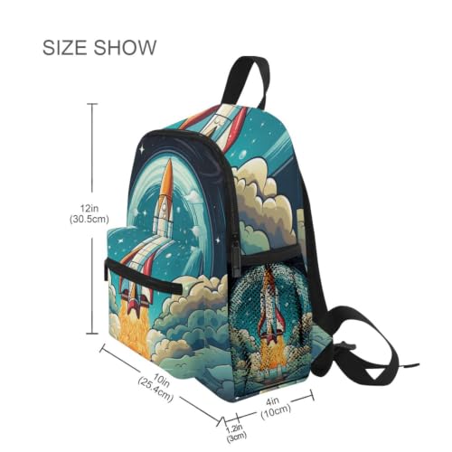 Sac à dos fusée avec clip sifflet de sécurité pour petits voyageurs