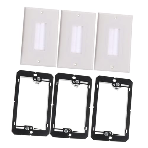 Placas de pared con cepillo para cables ethernet y conexiones multimedia detrás del televisor 2