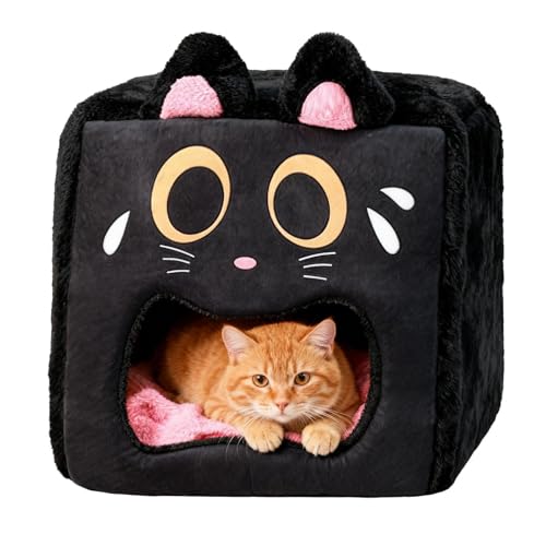 Maison pour chat d'intérieur douillette : offrez un lit de sommeil et une tente douce - 7