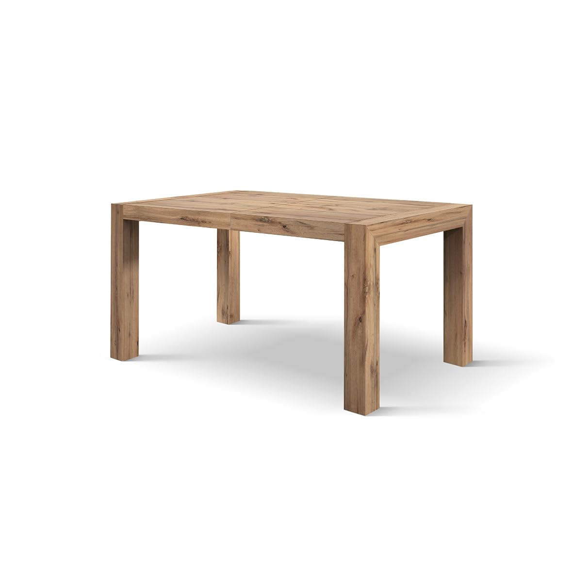 PAZZO DESIGN Tavolo Allungabile Zoe, Rovere Rustico, Cucina, Sala Da Pranzo, Soggiorno, Made in Italy, 140x90x77 cm - id_1864
