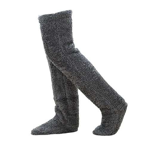 Jambières longues en peluche contre les pieds froids en hiver