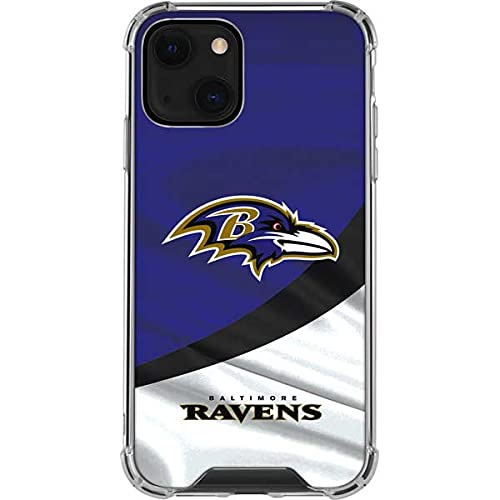 Skinit Clear Phone Case Compatible with iPhone 13 - Officially Licensed NFL Baltimore Ravens Design