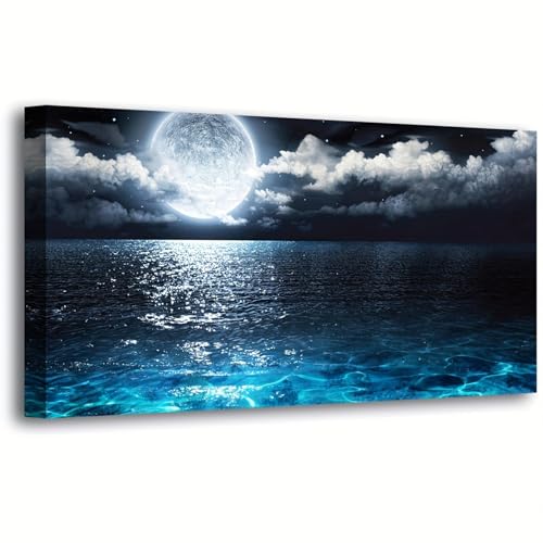 Toile ocean et nature lune inspirez la serenite dans votre salon