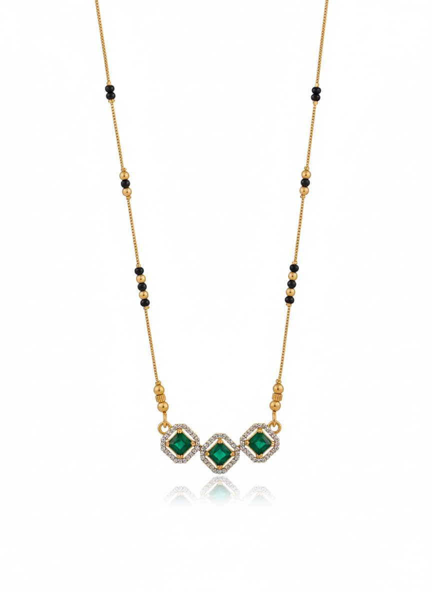Modern Short Mangalsutra | Premium Gold Plated