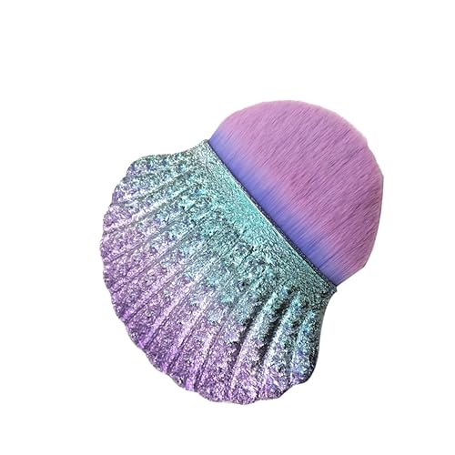 Healeved Cosmetic Beauty Brush Foundation Brush Creative Shell Shape Lightweight Soft Perfect for Daily Use Random Color