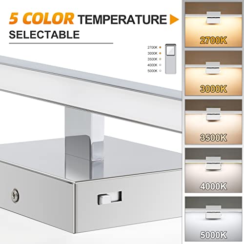 NIORSUN 48 inch Chrome Bathroom Vanity Light,30W 5CCT Dimmable LED Bathroom Lighting Fixtures Over Mirror, Modern Vanity Lights for Bathrooms Restroom Mirror- ETL Certified