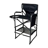 Deluxe TuscanyPro - Silla de director portátil Big Daddy de alta resistencia, incluye un nombre/texto de un color
