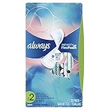 Always Infinity Size 2 Feminine Pads without Wings, Super Absorbency, Unscented, 32 Count (Packaging May Vary)