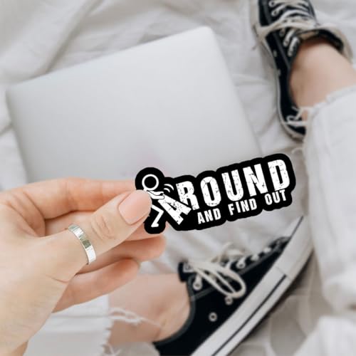 Image of 3 Pcs Fuck Around and Find Out Sticker, Around and Find Out Sign, Funny Saying Stickers for Adults Dark Humor, FAFO Sticker- Vinyl Sticker for Water Bottles Laptop Phone Car (S1, 5 inch)