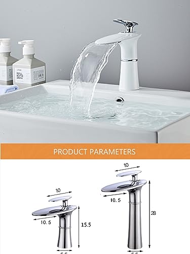 Mitigeur de lavabo cascade anti-éclaboussure eau chaude froide de salle de bain