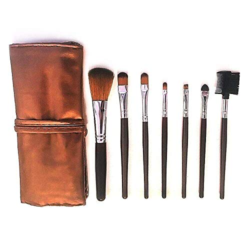 Kaizm Makeup Brushes 7Pcs Professional Premium Synthetic Kabuki Makeup Brush Set for Women Eyeshadow, Eyeliner,Powder and Lip Brush (pink)