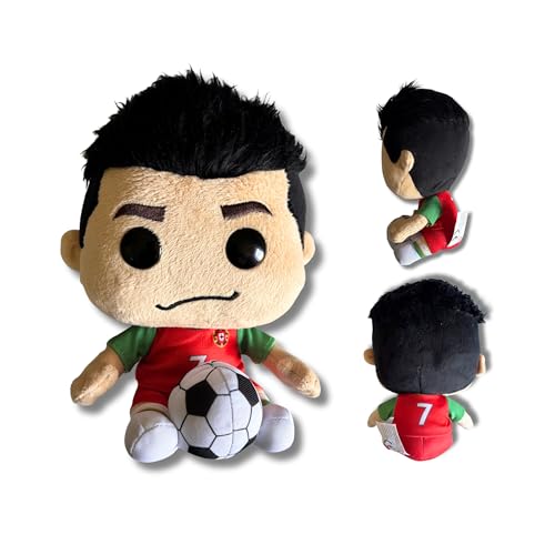DEHENIS Ronaldo Plush – Soccer Star Collectible with Jersey Number 7 – Peluche de Ronaldo – Soccer Gift for Boys, Girls & Fans – Number 7 Soccer Player Plush Toy