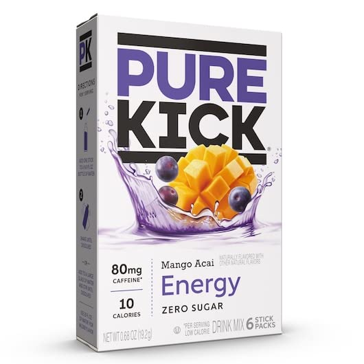 SINGLES TO GO! Pure Kick Blood Orange Energy Drink Mix - Pack of 3 Boxes image 5