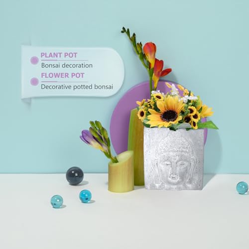 Pot de fleur Bouddha ciment cache-pot succulentes pour decoration maison - 7