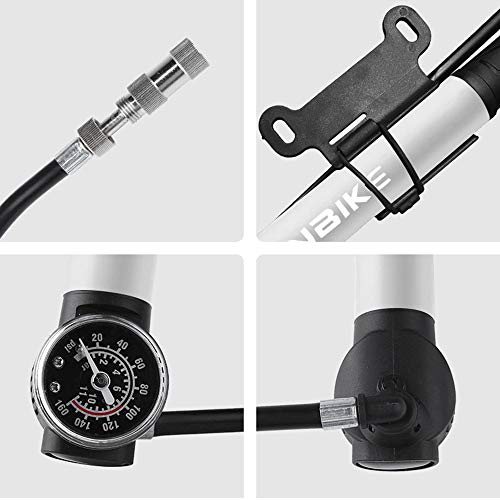 pedkit Mini bomba de bicicleta portátil de alta pressão para bicicleta com estrutura de pneu compatí