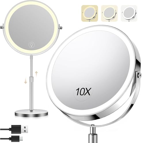 Espejo de Maquillaje 8.5" con Luz y Batería Recargable miniatura 1