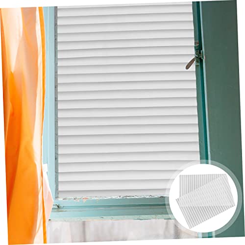 Película adhesiva para ventana con patrón de persianas blanca miniatura 5