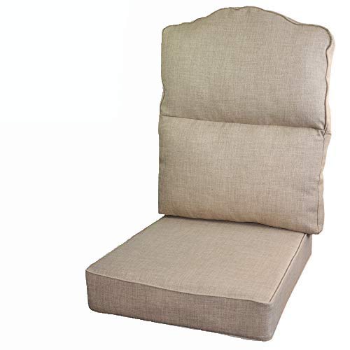 Gilda Replacement Conservatory Cane Furniture DELUXE PIPED - HUMP TOP CHAIR/SOFA/SUITE CUSHIONS (Including Covers and Fillings) for Conservatory Furniture-Wicker,Rattan (Linoso Cream)