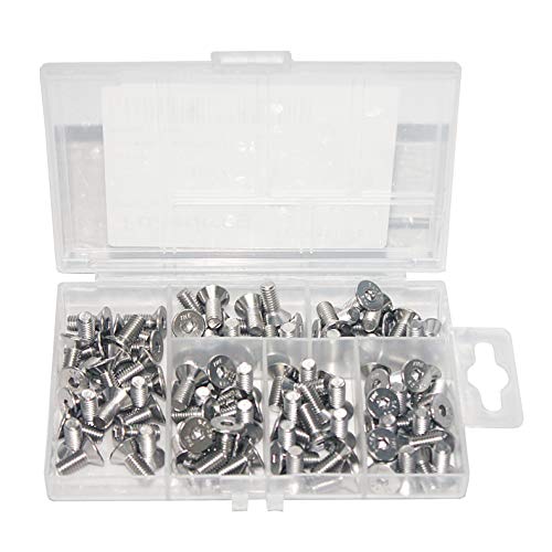 Image of Fullerkreg M3-0.5x14mm Hex Drive Flat Head Screw 18-8 Stainless Steel,Pcs of 100