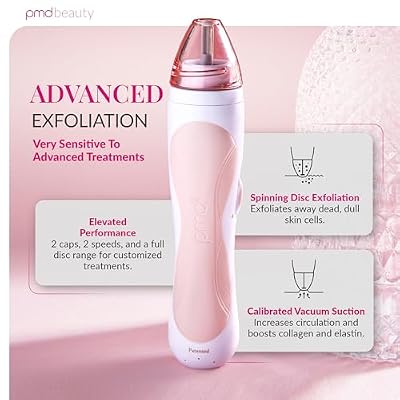 PMD Beauty Personal Microderm Pro - At-Home Use, Facial Exfoliator Tool, Microdermabrasion Machine Kit for Face and Body Skincare